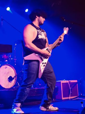 Guitar instructor Justin G. playing guitar